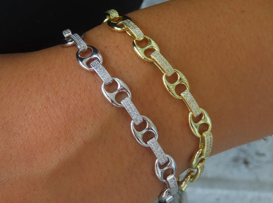 'PAVÉ MARINER LINK BRACELET'