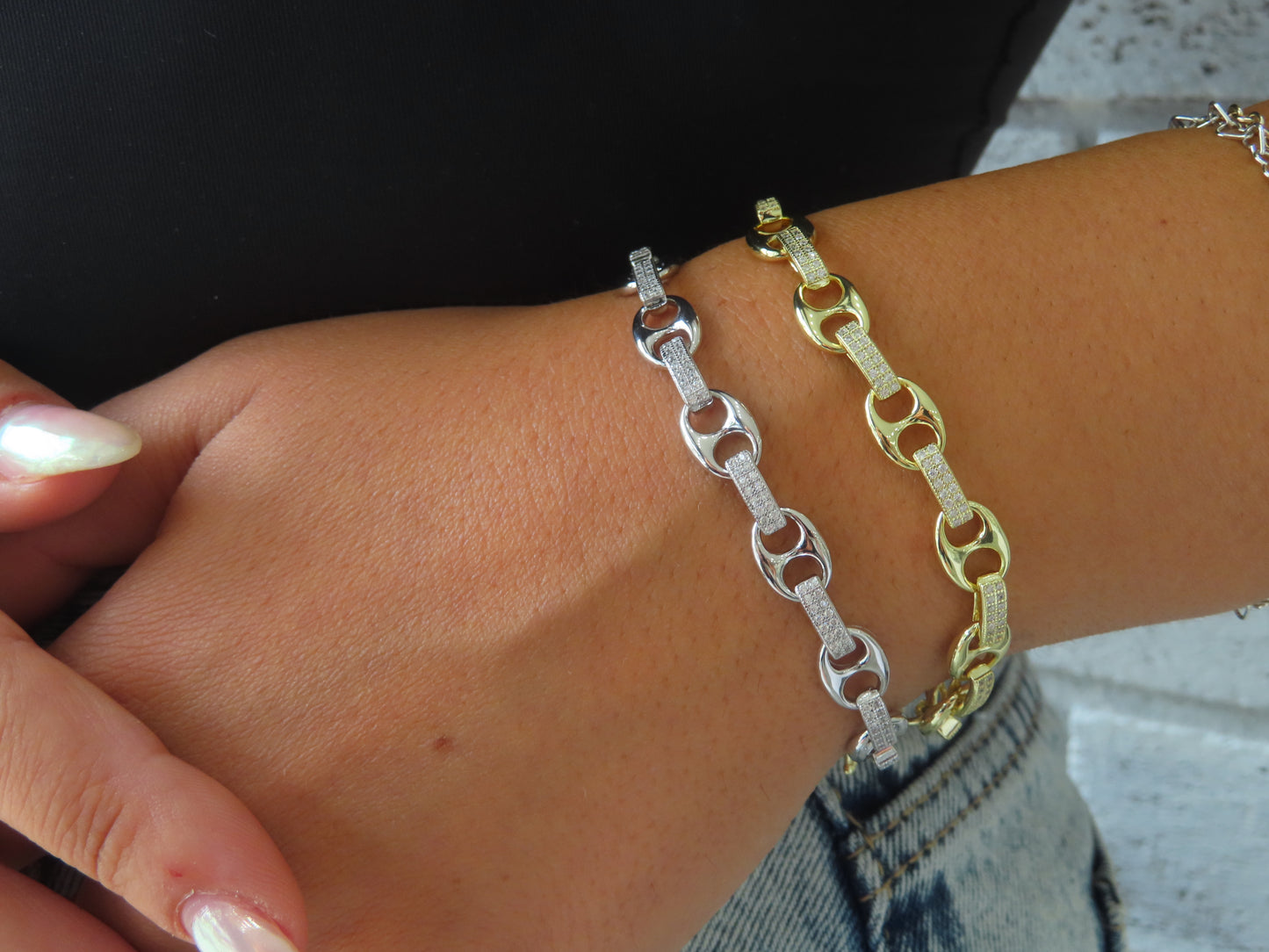 'PAVÉ MARINER LINK BRACELET'