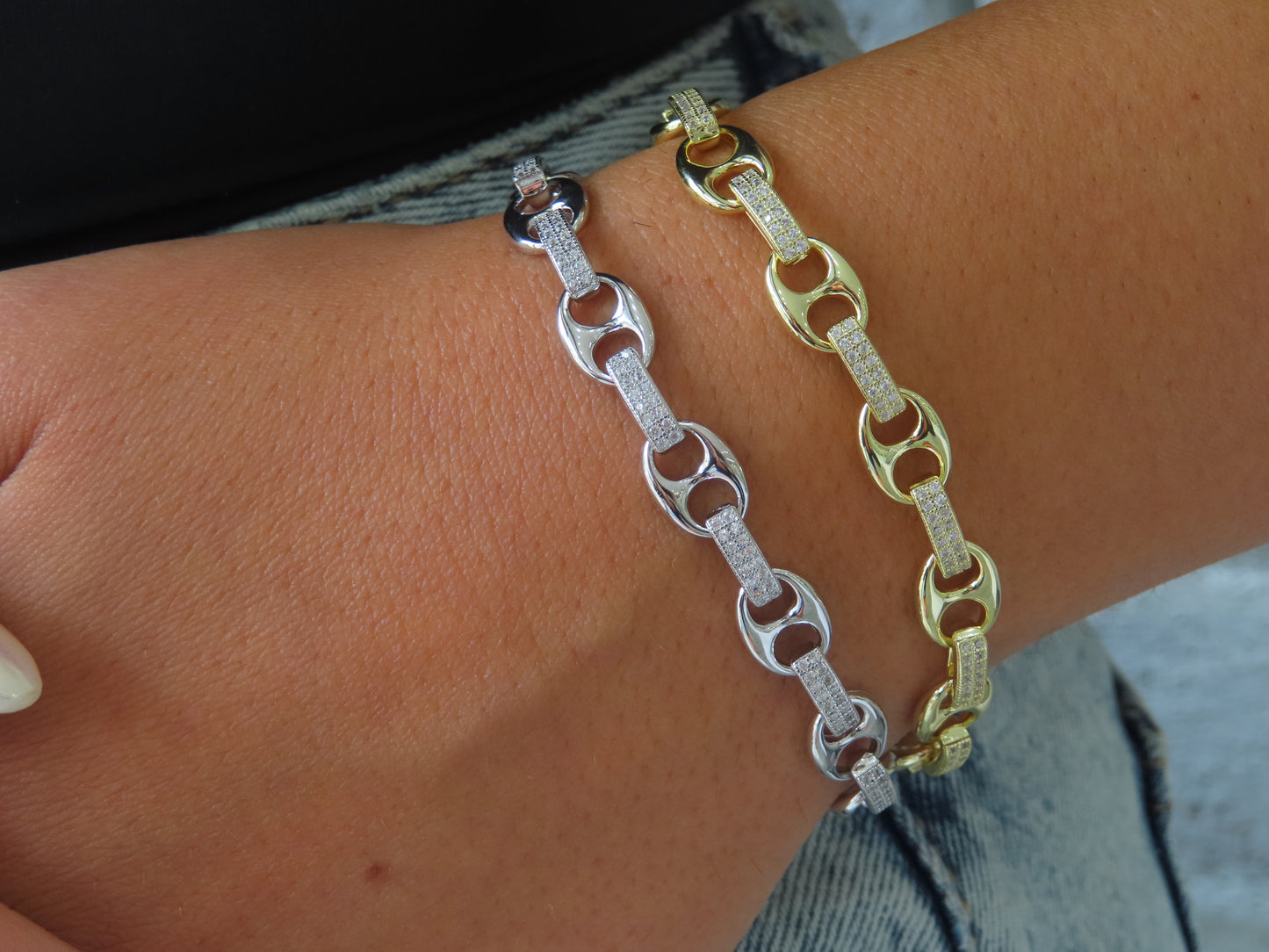 'PAVÉ MARINER LINK BRACELET'