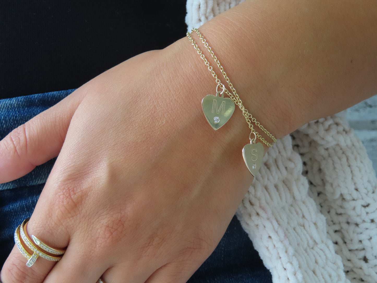 '14K CUSTOM HEART BRACELET'