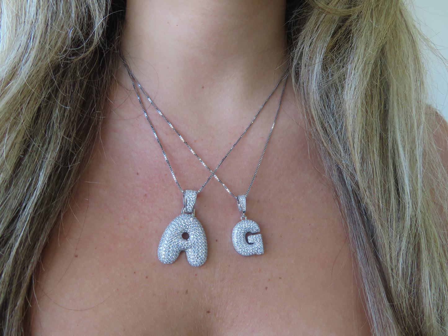 'SMALL BUBBLE LETTER NECKLACE'