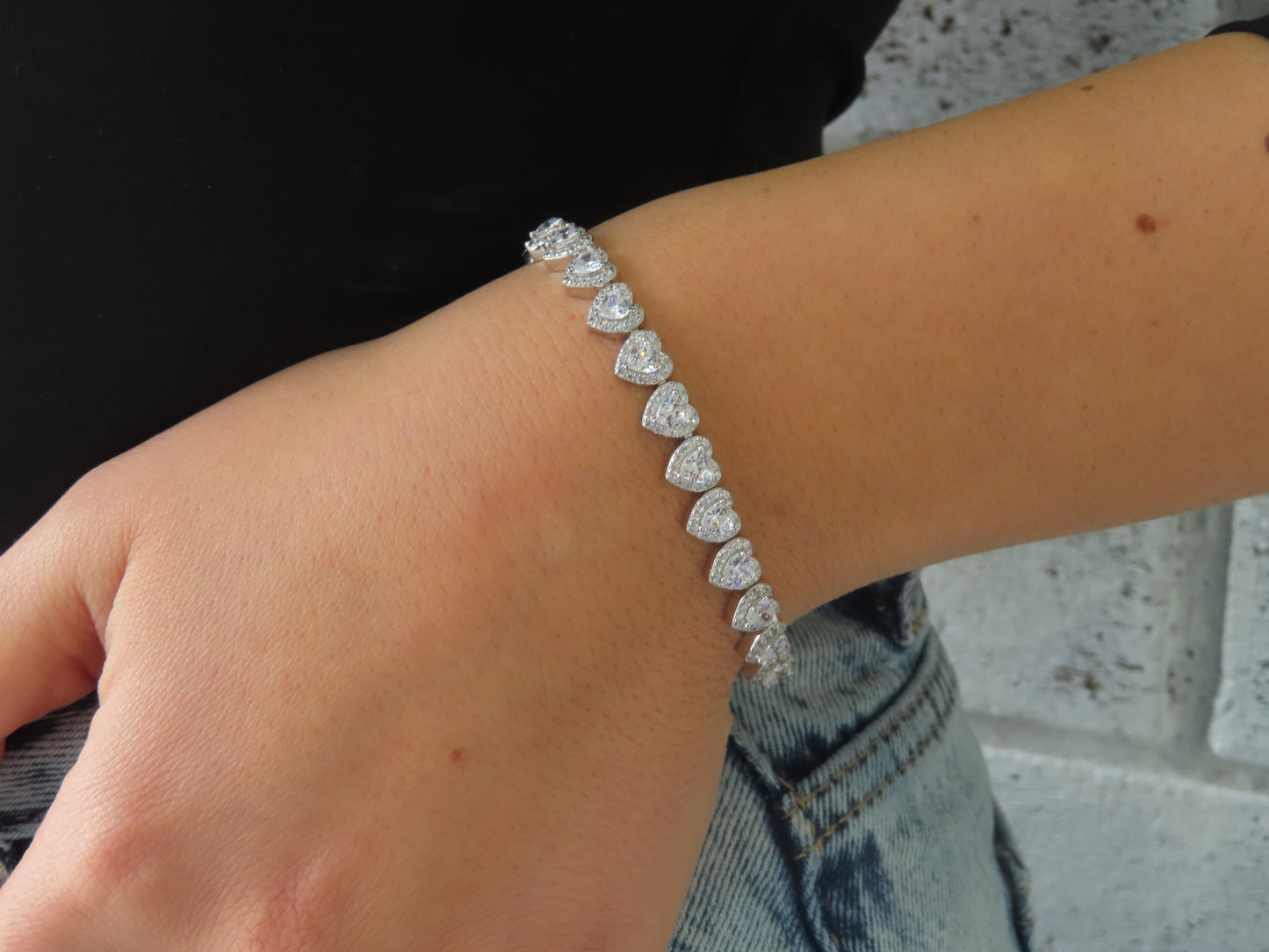 'HALO HEART TENNIS BRACELET'