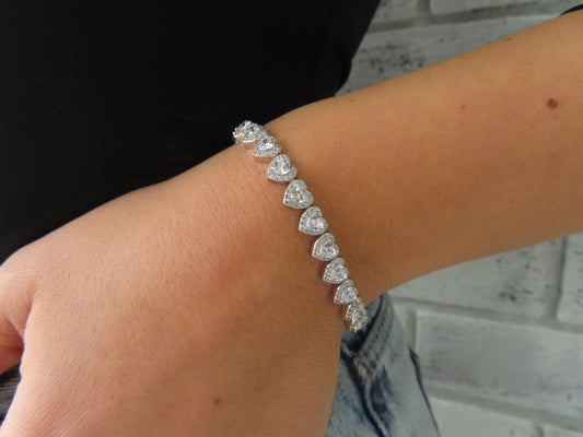 'HALO HEART TENNIS BRACELET'