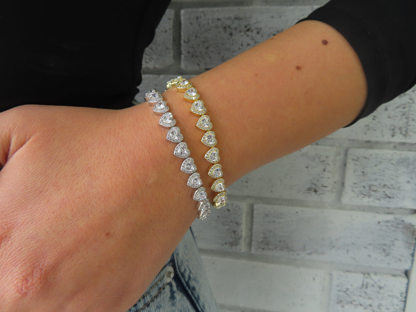 'HALO HEART TENNIS BRACELET'