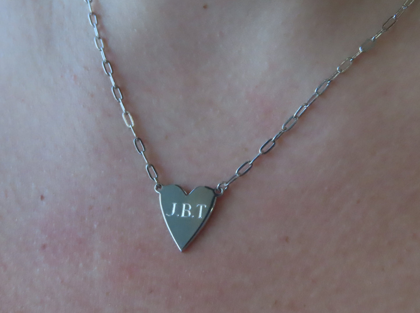 'ENGRAVABLE HEART NECKLACE'