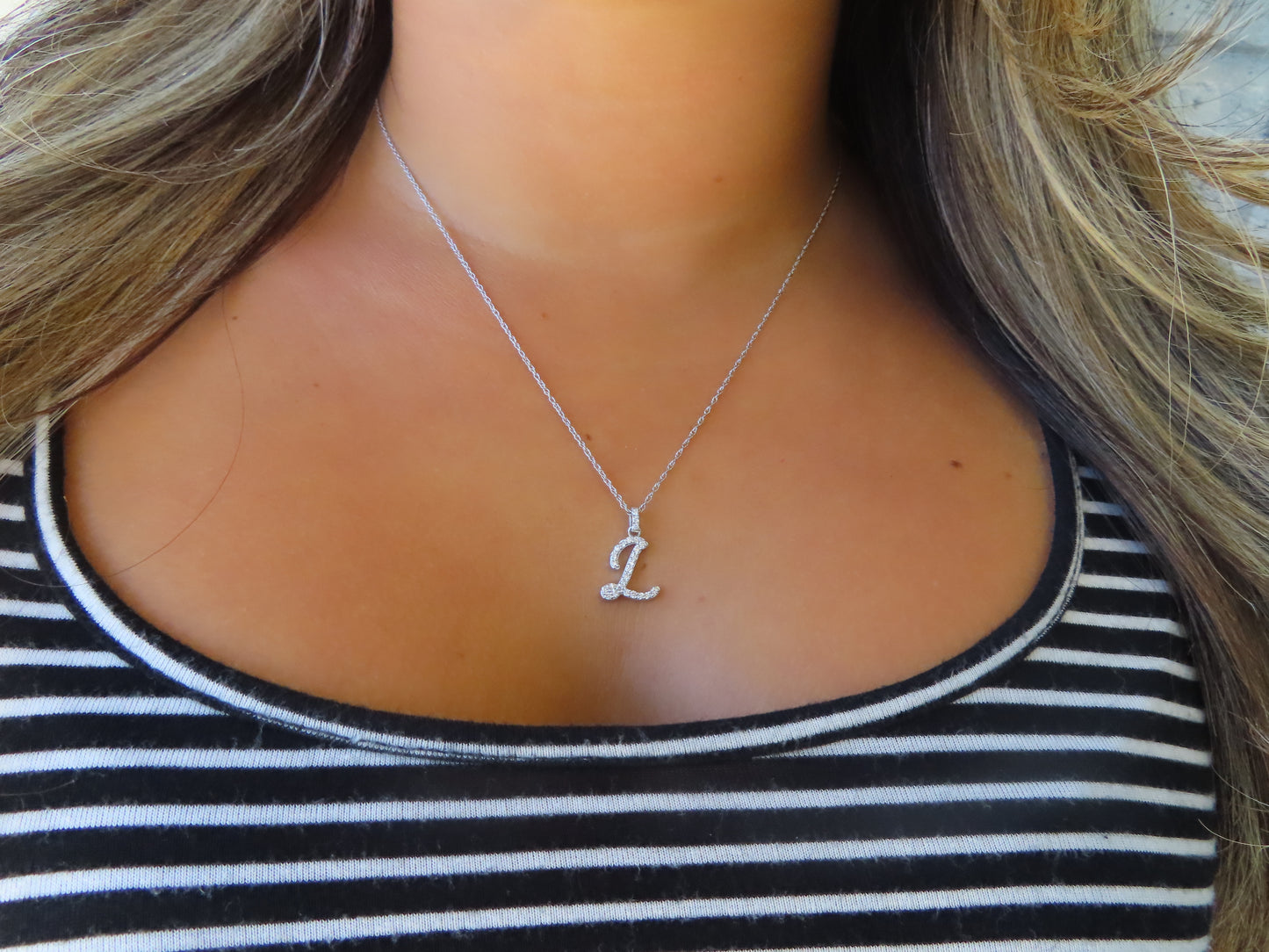 '14K GOLD & DIAMOND SCRIPT INITIAL'