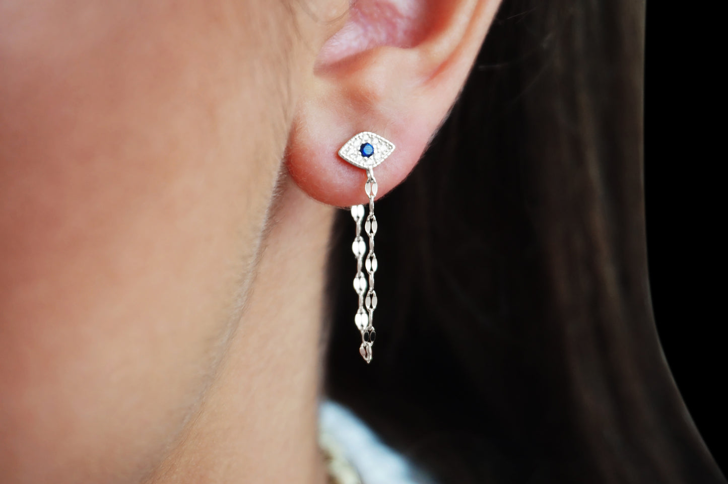 'MINI EVIL EYE DROP' earrings