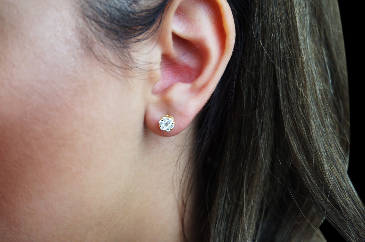 'CZ CLUSTER STUDS'