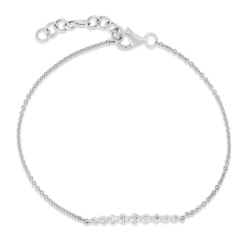 '14K GRADUATED DIAMOND BRACELET'