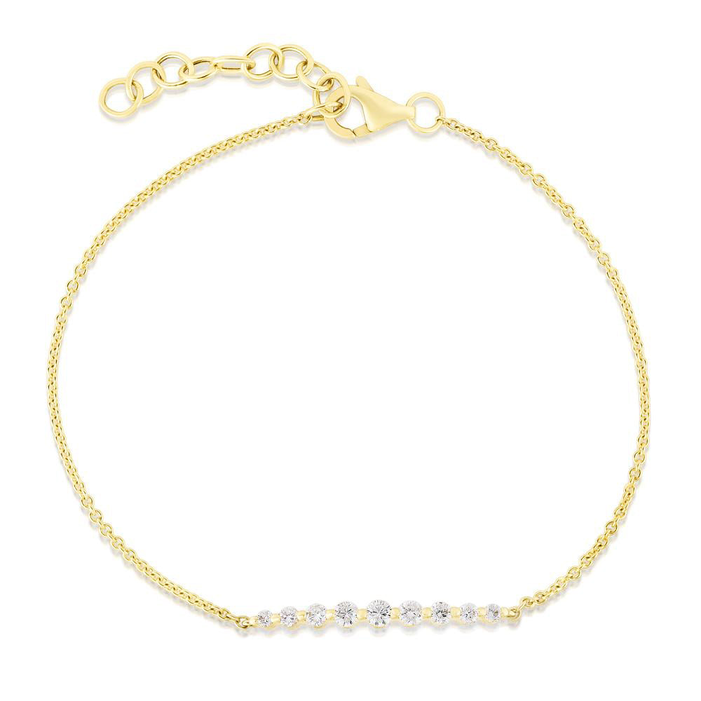 '14K GRADUATED DIAMOND BRACELET'