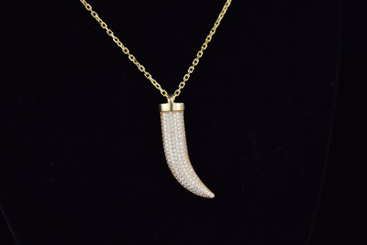 ‘ICED OUT HORN’ NECKLACE