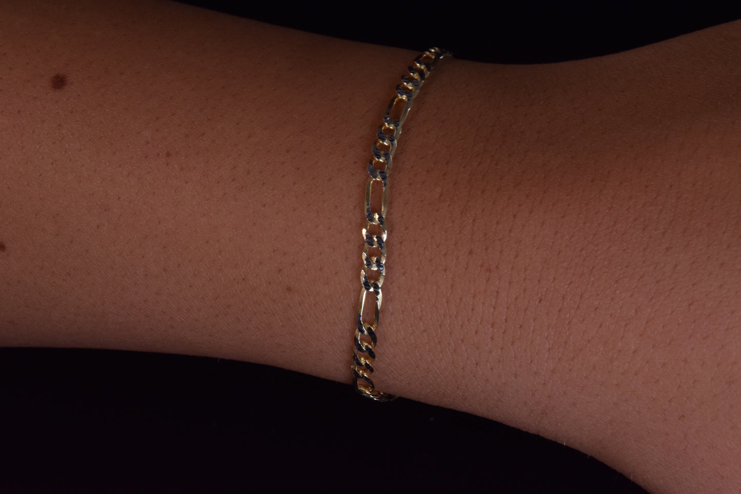 'MINI TWO-TONE FIGARO BRACELET'