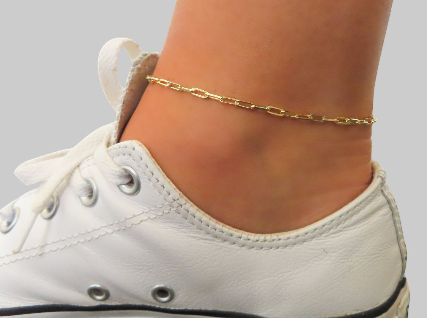 ‘OPEN LINK CHAIN ANKLET’