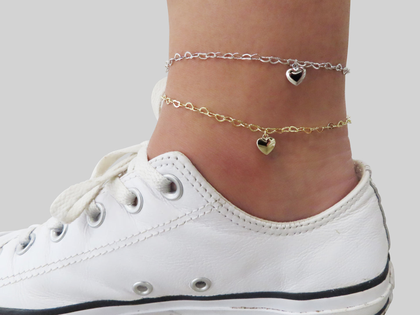 'HEART LINK ANKLET'