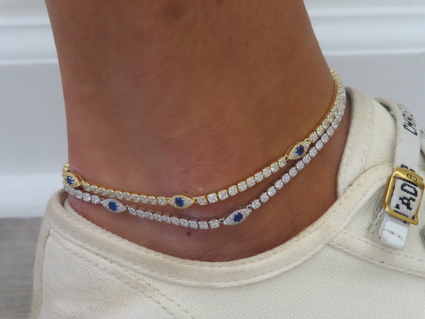 'EVIL EYE TENNIS ANKLET'