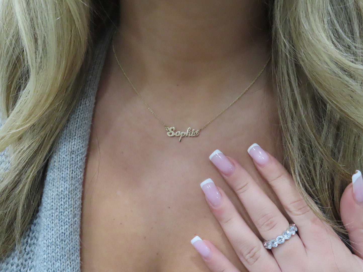 '14K GOLD SCRIPT NAMEPLATE'