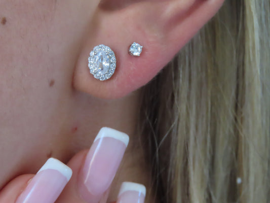 'OVAL HALO STUDS'