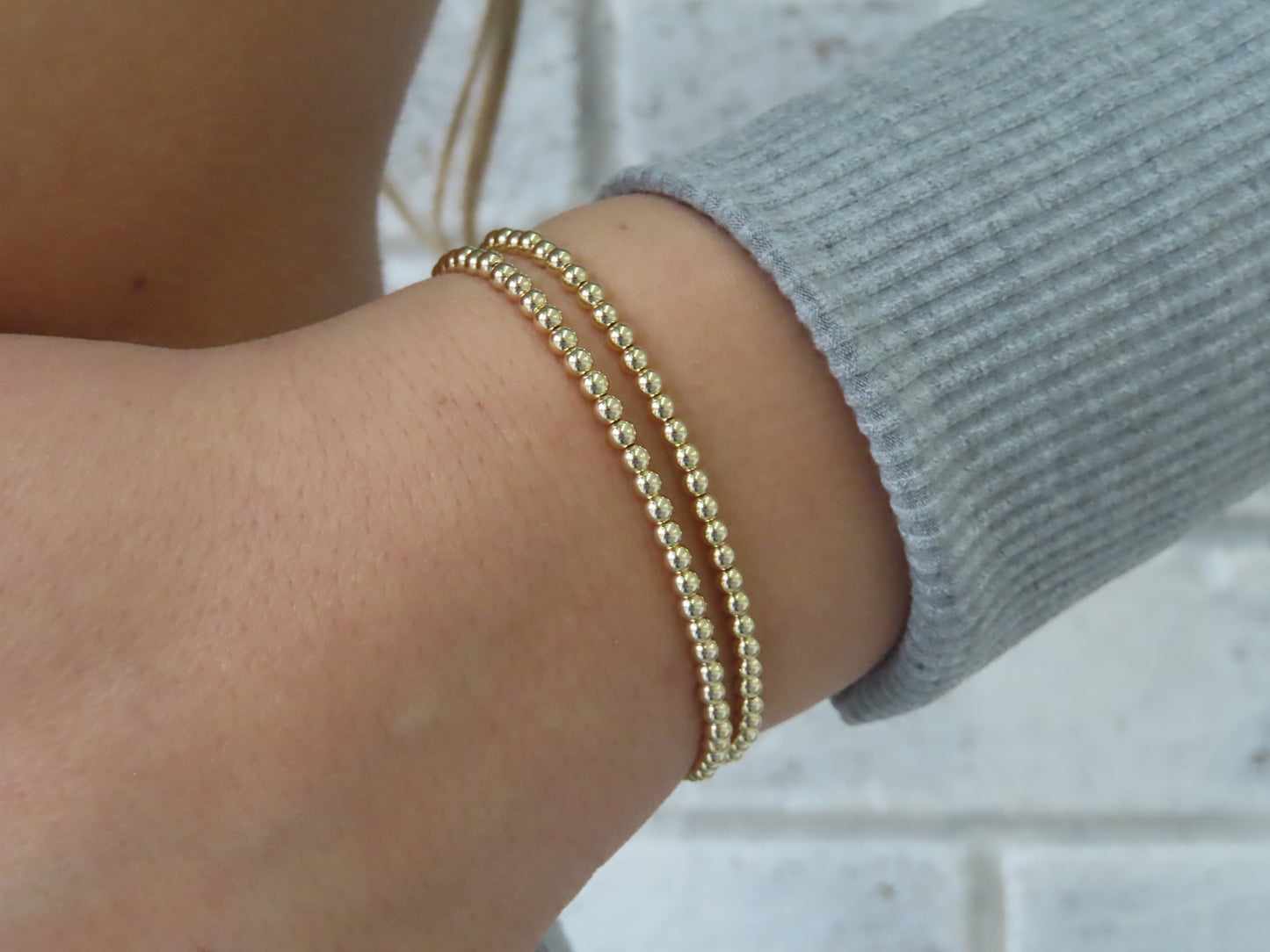 '14K GOLD FILLED BALL BRACELET'