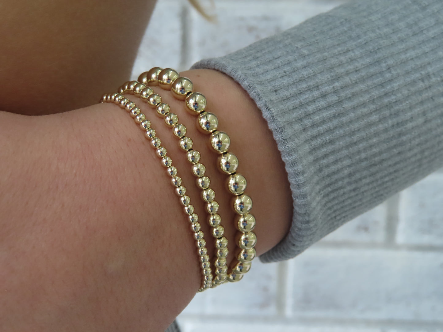 '14K GOLD FILLED BALL BRACELET'