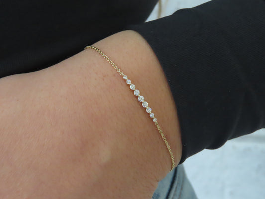 '14K GRADUATED DIAMOND BRACELET'