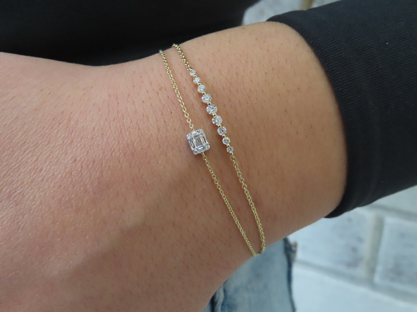 '14K GRADUATED DIAMOND BRACELET'