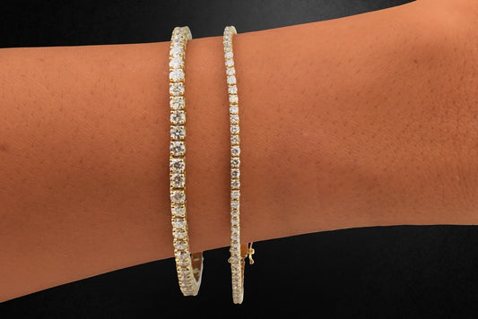 '14K GOLD DIAMOND TENNIS BRACELET'