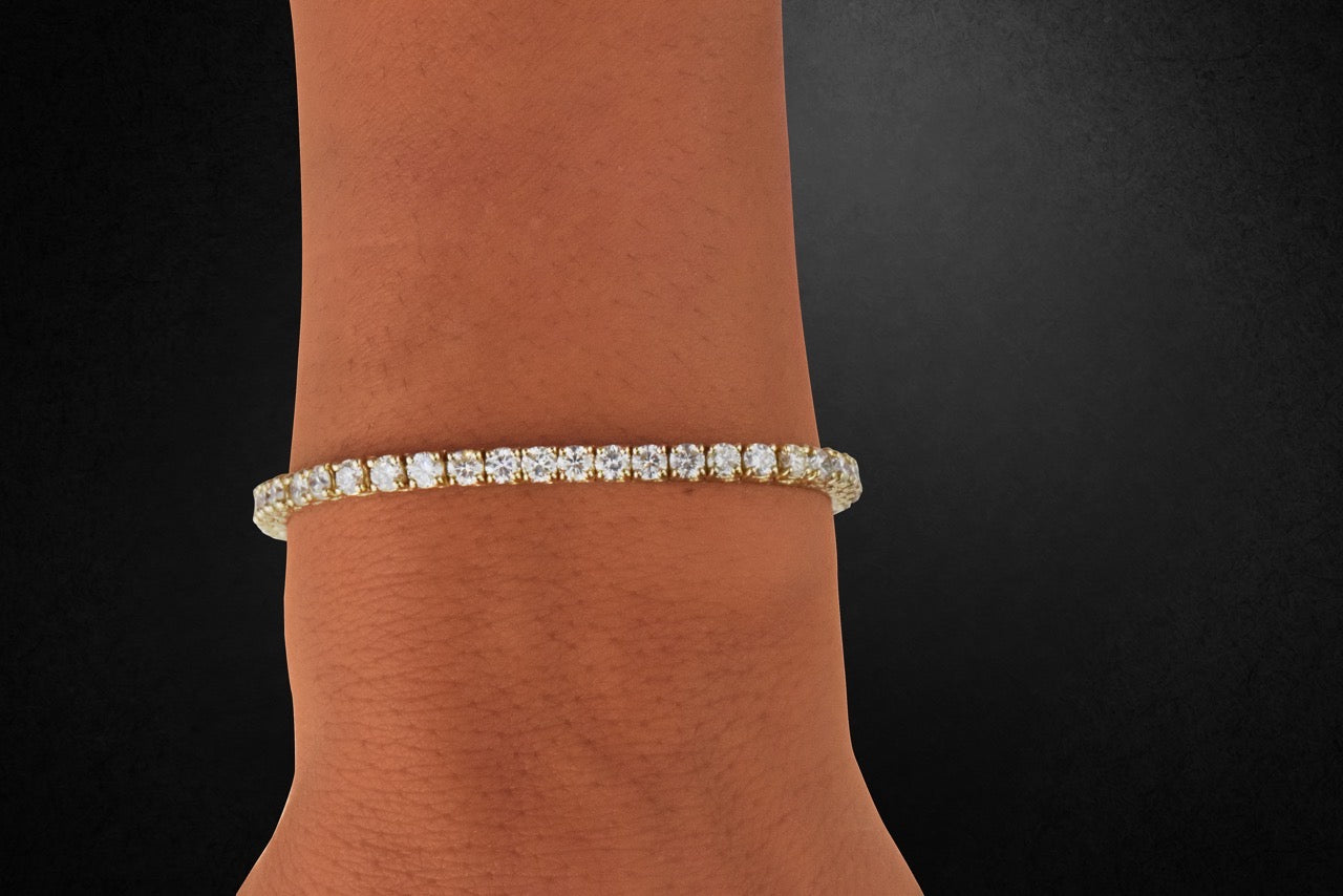 '14K GOLD DIAMOND TENNIS BRACELET'