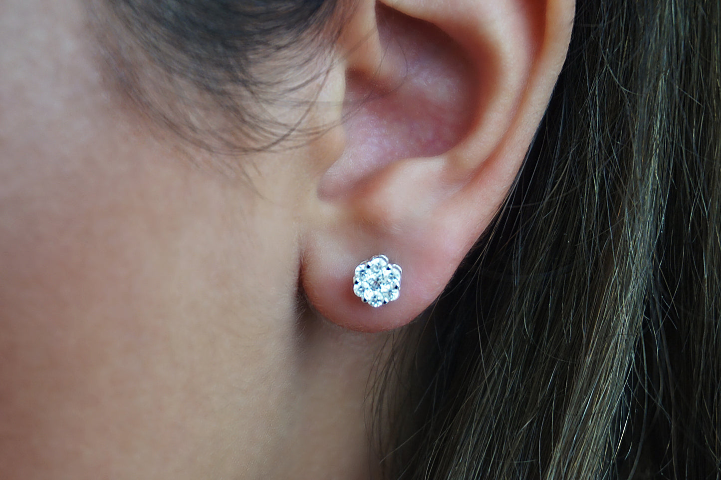 'CZ CLUSTER STUDS'