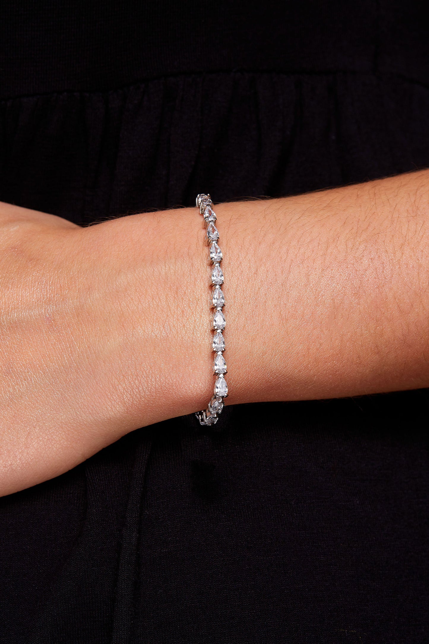 'PEAR SHAPE TENNIS BRACELET'