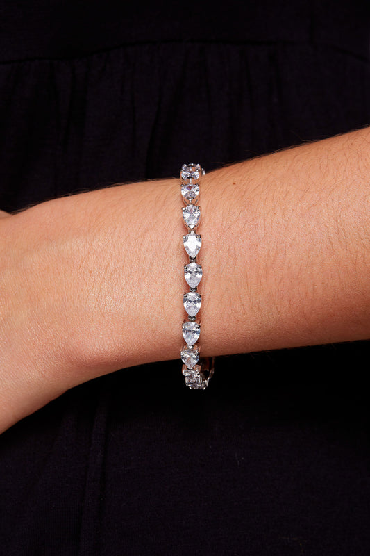 'PEAR SHAPE TENNIS BRACELET'