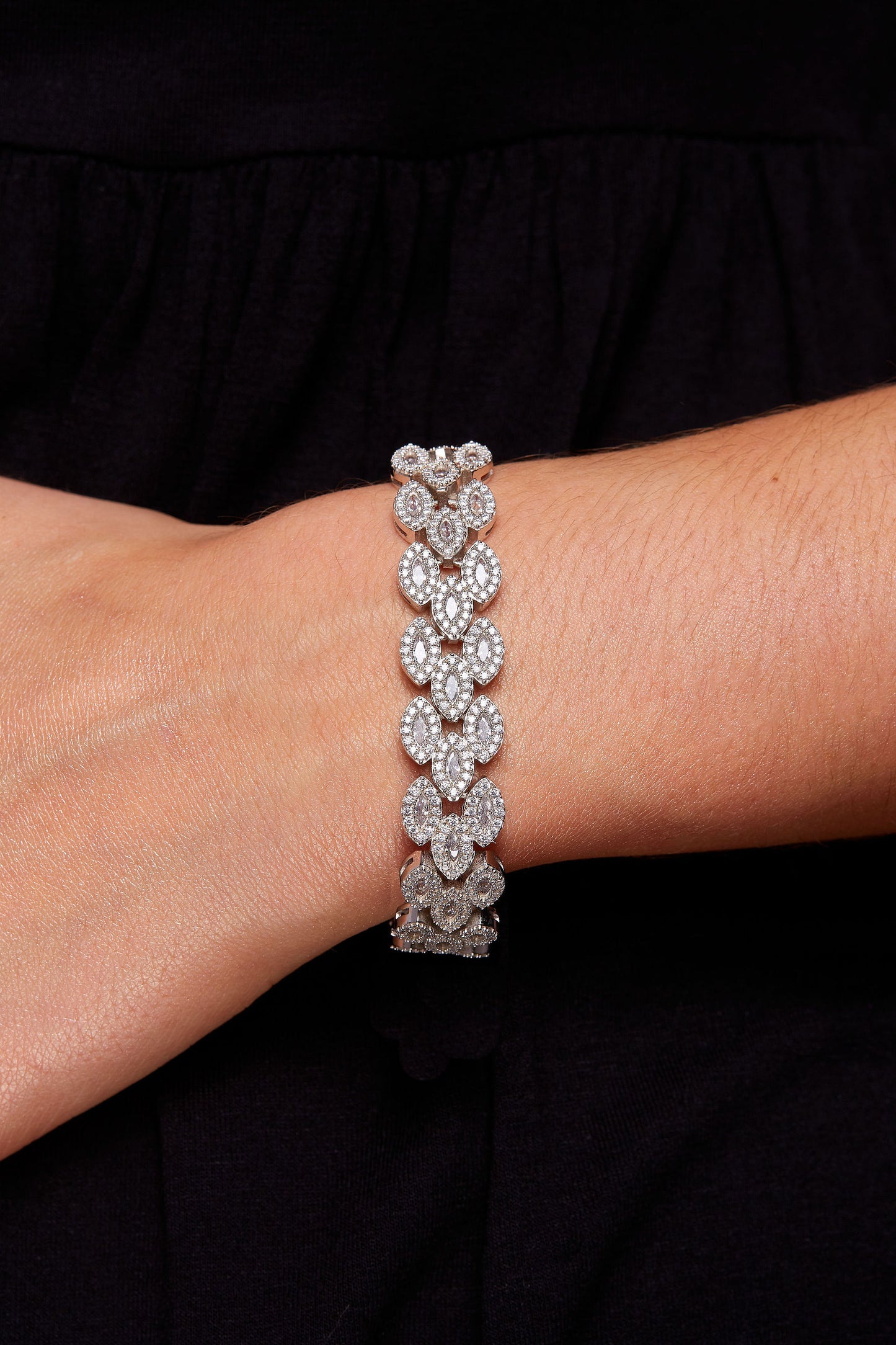 'MARQUISE TRIPLE ROW TENNIS BRACELET'