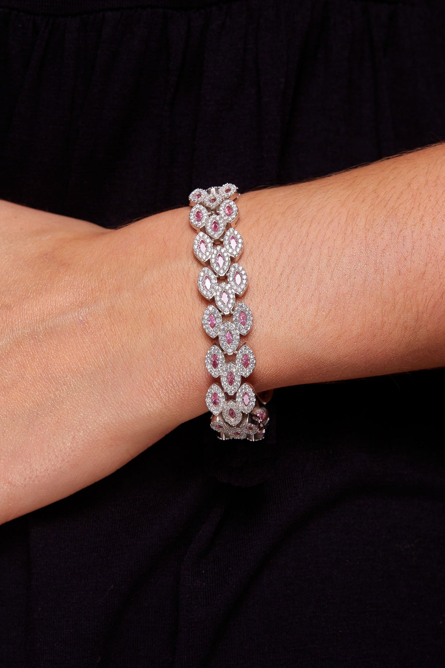 'MARQUISE TRIPLE ROW TENNIS BRACELET'