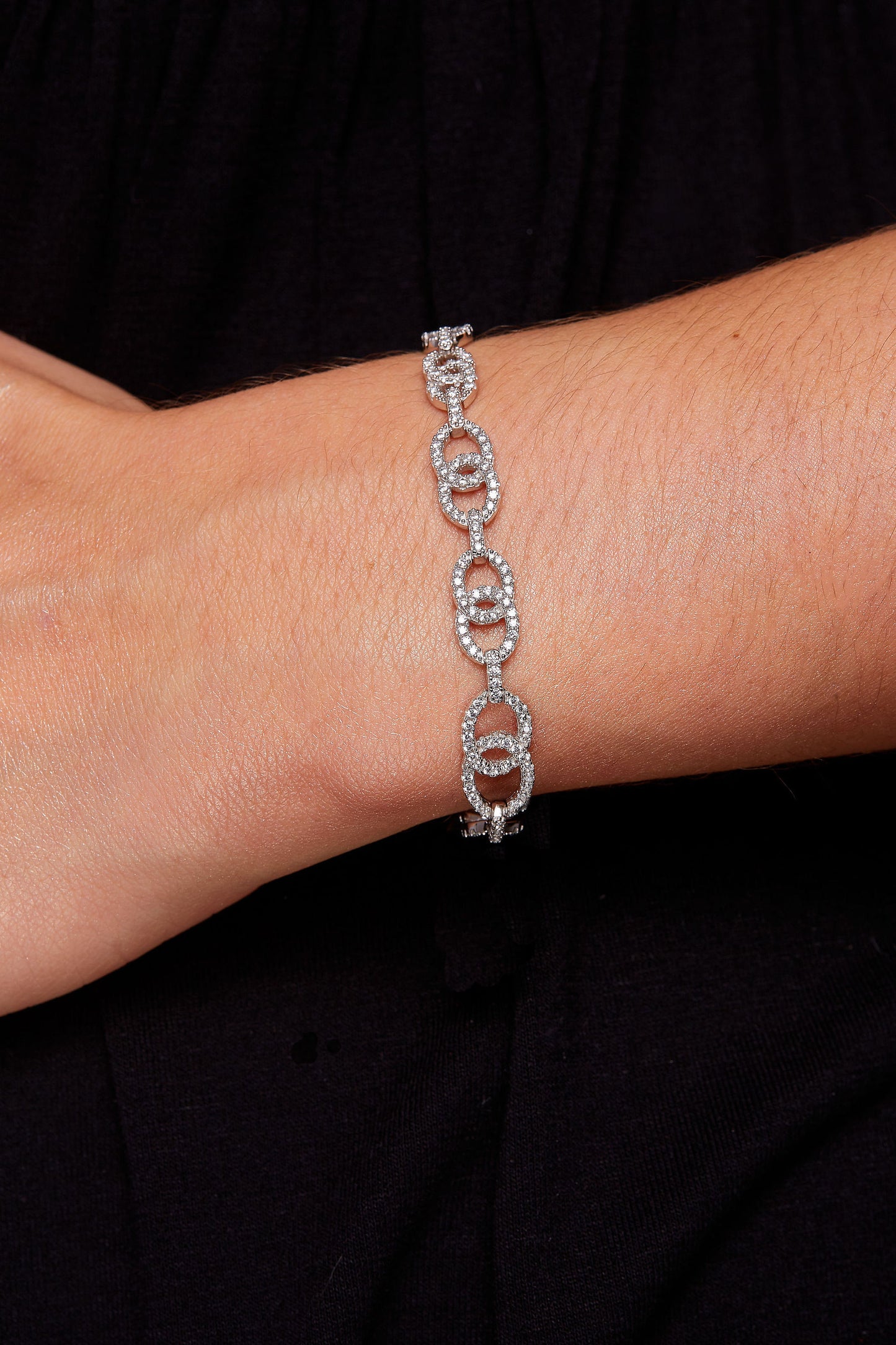 'OVAL LINK TENNIS BRACELET'