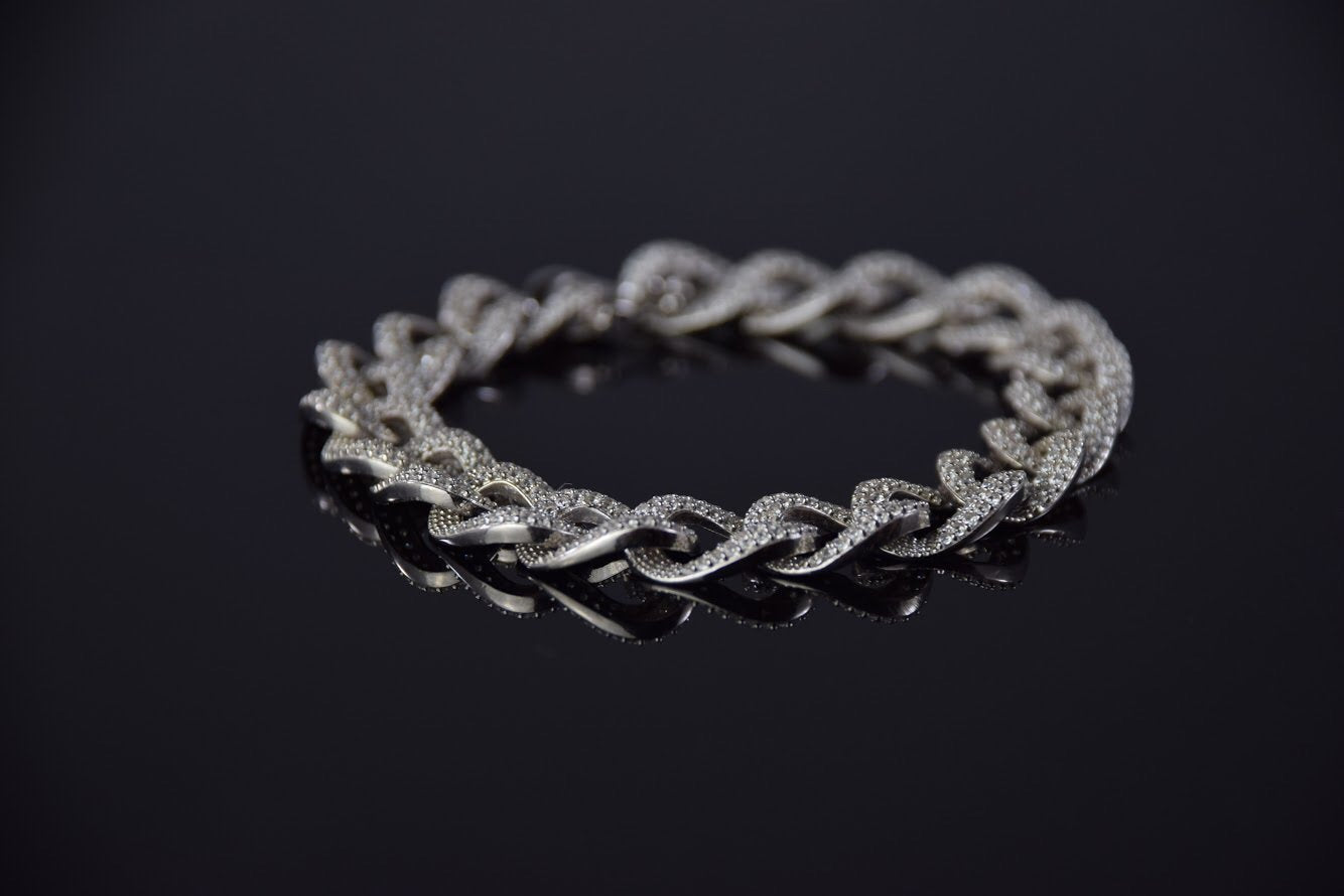 ‘ICED CURB LINK’ BRACELET - SHOP PAIGE