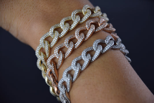 ‘ICED CURB LINK’ BRACELET - SHOP PAIGE