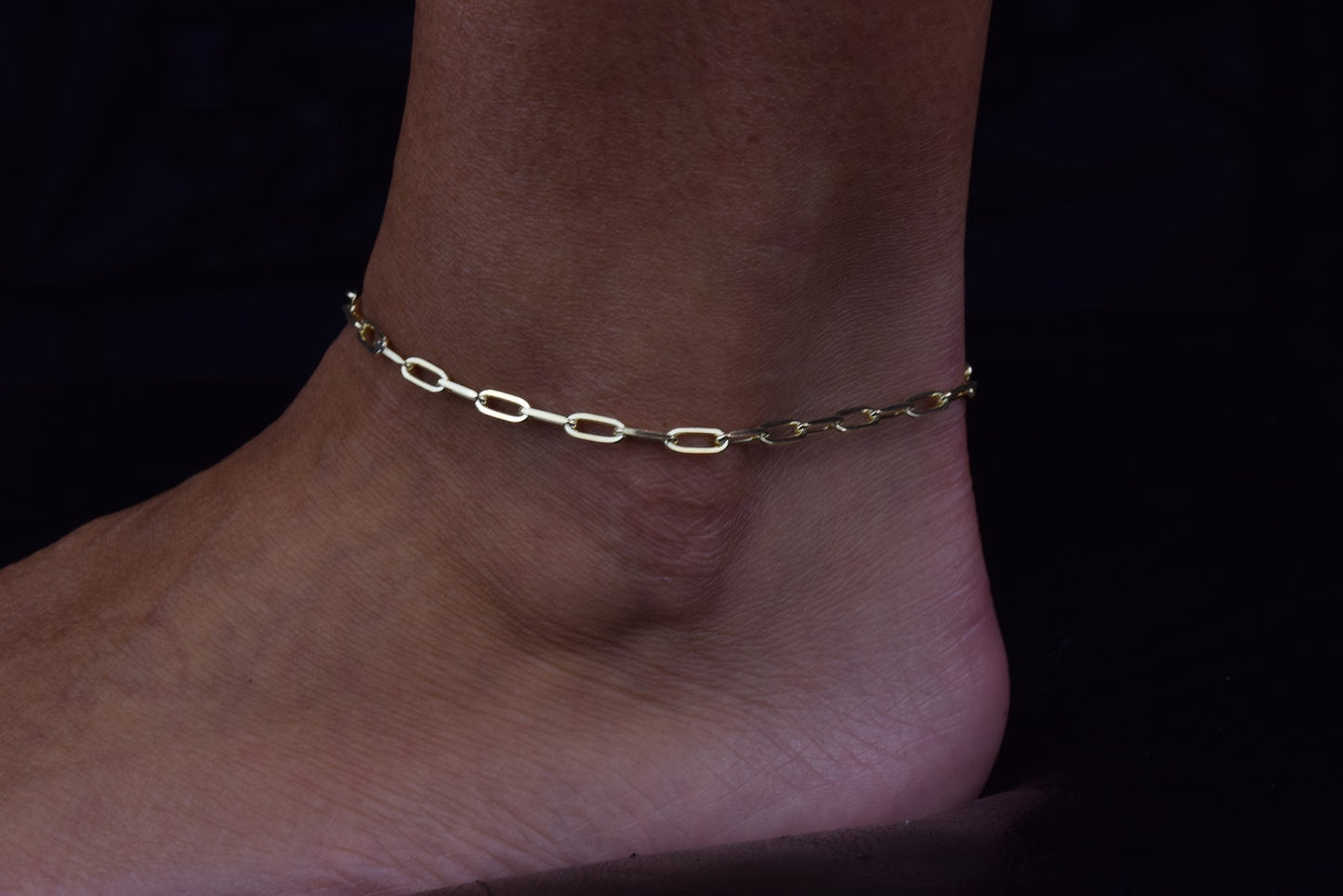 ‘OPEN LINK CHAIN ANKLET’